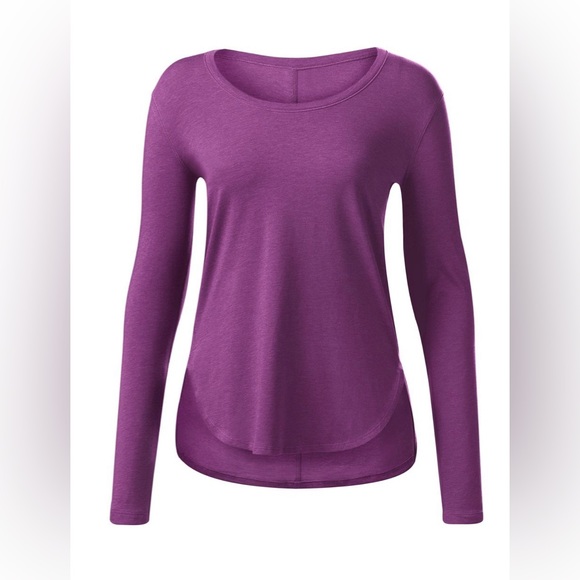 Lululemon Love Scoop Long SleeveHeathered Chilled Grape - Picture 3 of 9